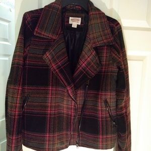 Mossimo Plaid Moto Jacket